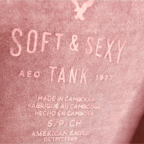 American Eagle Soft & Sexy Womens Mauve Pink Tye Die Swing Tank Top Small - Picture 4 of 6